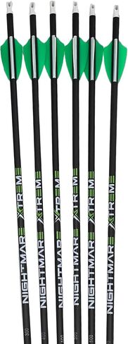 Nightmare Xtreme 2.0 300/350 / 400/500 Spine Arrow 6/Pack Fletched Carbon Arrows in Saudi Arabia