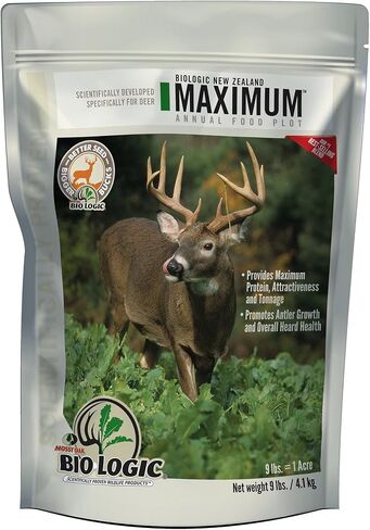 Biologic New Zealand Maximum Deer Food Plot Seed, Annual Forage with 100% New Zealand Brassicas, Rapid Growth, Massive Antler Growth & Deer Health, 9 lb Bag Plants 1 Acre in Saudi Arabia