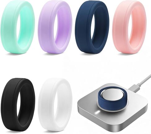 مجموعة من 6 أغطية متوافقة مع Oura Ring 5، واقي الحلقة الذكية من السيليكون (S) in Kuwait