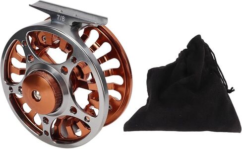 Fly Fishing Reel 7/8 CNC Central Brake Adjustable Discharge Force Aluminum Alloy Oxidized Treatment Fishing Accessories for Fishermen in Saudi Arabia