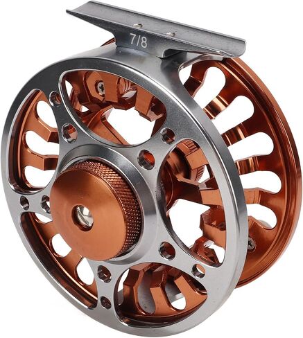 Fly Fishing Reel 7/8 CNC Central Brake Adjustable Discharge Force Aluminum Alloy Oxidized Treatment Fishing Accessories for Fishermen in Saudi Arabia