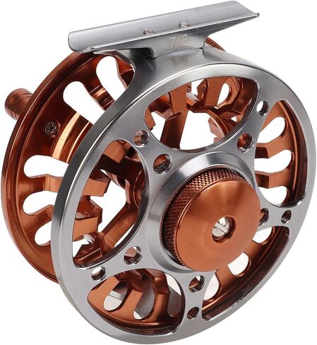 Fly Fishing Reel 7/8 CNC Central Brake Adjustable Discharge Force Aluminum Alloy Oxidized Treatment Fishing Accessories for Fishermen in Saudi Arabia
