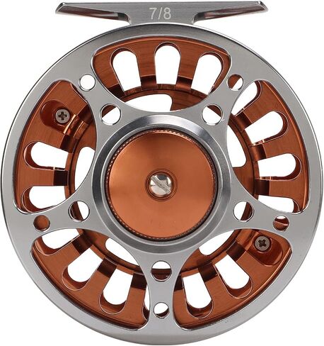 Fly Fishing Reel 7/8 CNC Central Brake Adjustable Discharge Force Aluminum Alloy Oxidized Treatment Fishing Accessories for Fishermen in Saudi Arabia