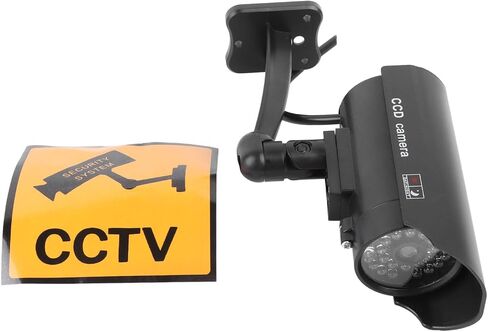 Dummy Fake Security Camera with Red Flashing Lights, Simulated CCTV Surveillance System for Indoor Outdoor Use, Effective Visual Deterrent for Home, Shop, Office Security in Saudi Arabia