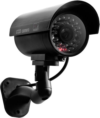 Dummy Fake Security Camera with Red Flashing Lights, Simulated CCTV Surveillance System for Indoor Outdoor Use, Effective Visual Deterrent for Home, Shop, Office Security in Saudi Arabia