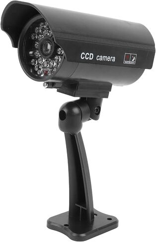 Dummy Fake Security Camera with Red Flashing Lights, Simulated CCTV Surveillance System for Indoor Outdoor Use, Effective Visual Deterrent for Home, Shop, Office Security in Saudi Arabia