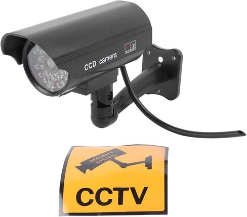 Dummy Fake Security Camera with Red Flashing Lights, Simulated CCTV Surveillance System for Indoor Outdoor Use, Effective Visual Deterrent for Home, Shop, Office Security in Saudi Arabia