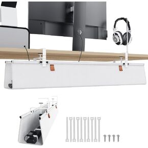 KEEGH No Drill Under Desk Cable Organizer, 30 inch Cord Management in Kuwait