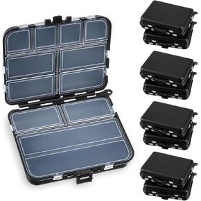 8 Pack Small Tackle Box Organizer Plastic Fishing Storage Containers with Adjustable Dividers, Mini Fly Box for Trout Fishing Gear and Terminal Tackle Accessories in Saudi Arabia