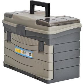 Tackle/Tool Box, Waterproof, 11.81" Width x 9.25" Height, 17.12" Depth, Plastic in Kuwait