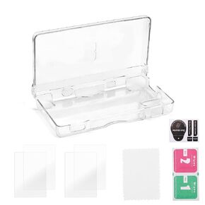 Transparent Hard Shell Case for DS Lite NDSL, Premium Crystal Clear Case with Protective Films and Cleaning Kit Practical Protective Cover Accessories Replacement Parts in Saudi Arabia