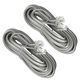 1st Choice Telephone Line Cord Heavy Duty Silver Satin 4 Conductor 14-ft in Saudi Arabia