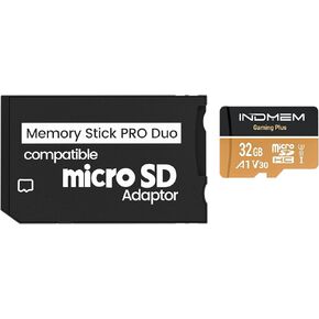 Memory Stick PRO Duo Adapter with 32GB Micro SD Card, Micro SD/SDHC/SDXC to Memory Stick PRO Duo MagicGate Card Compatible with PSP 1000/2000/3000/Cybershot Camera & Handycam,Cell Phone in Saudi Arabia