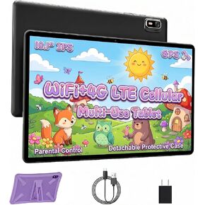 HAOVM Tablet 10 inch, 4G SIM Unlocked, Android 14 Tablet with SIM Card Slot, IPS Touch Screen, 2.0GHz Fast Processor,3GB+32GB+TF Expand,2.4G/5GHz WiFi,8MP Camera, GPS, Pink case in Saudi Arabia