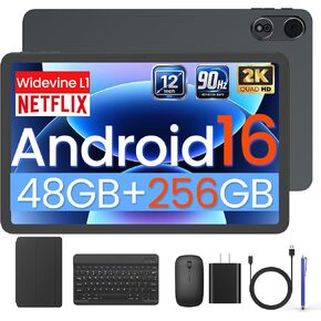 ECOPAD Android 16 Tablet with Keyboard/Mouse/Stylus, 12 Inch Tablets, Black in Saudi Arabia