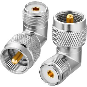 PL259 Right Angle, 2 Pack UHF Male to Female Coax Connector Adapter, 90 Degree L-Shape Coaxial Connector for Coaxial Cable,CB, Ham Radio Antenna, Low Loss for Efficient Signal Transmission in Kuwait