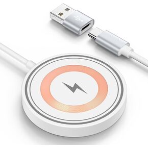 for Samsung S26 Ultra Magnetic Wireless Charger Fast Charging Pad for Galaxy S26 S26+ S25 FE Ultra S24 S23 S22 S21 Z Fold7,15W USB-C/A Android Phone Wireless Magsafe Charger for iPhone 17e 17 16 15 14 in Saudi Arabia