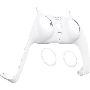 eXtremeRate White Decorative Trim Shell Compatible with p s 5 Controller, DIY Replacement Clip Shell, Custom Plates Cover Compatible with p s 5 Controller with Accent Rings in Saudi Arabia