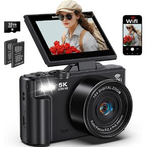 5K Digital Camera for Photography, 75MP WiFi Vlogging Camera for YouTube in Saudi Arabia