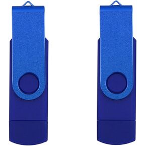 USB Flash Drive 128GB Thumb Drive,USB 2.0 Jump Drive Portable,Pen Drive Metal Swivel,High Speed for Data Storage 2-Pack in Saudi Arabia