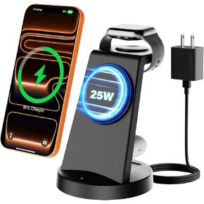 25W MagSafe Charging Station, 3-in-1 Magnetic Wireless Charger for Apple in Saudi Arabia