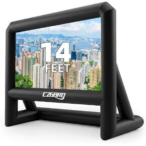 Inflatable Projector Screen - 16FT Outdoor Movie Screen Blow Up for Movie Parties Backyard Outside with Air Blower and Carry Bag, Front and Rear Projection in Saudi Arabia