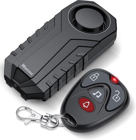 WSDCAM Wireless Bike Alarm with Remote, Rechargeable 113dB Loud Bicycle Alarm System Anti Theft, IP65 Waterproof, Bike Alarms for E-Bikes, Motorcycles, Scooter, Outdoor Riding and Cycling Safety in Kuwait