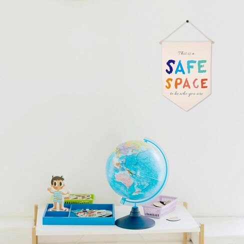 Therapy Office Decor School Counselor Office Must Haves Safe Space Sign Social Worker Teacher Gift Mental Health Sensory Room Calming Corner Items Classroom Calm Down Corner Wall Art Canvas Banner in Kuwait