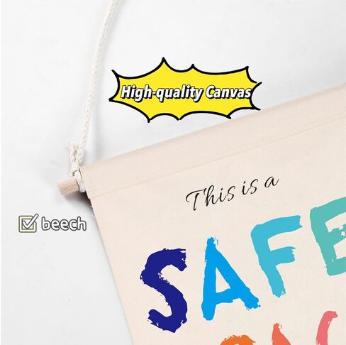 Therapy Office Decor School Counselor Office Must Haves Safe Space Sign Social Worker Teacher Gift Mental Health Sensory Room Calming Corner Items Classroom Calm Down Corner Wall Art Canvas Banner in Kuwait