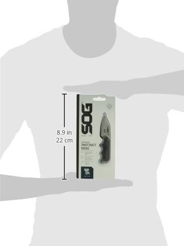 SOG Instinct Mini Small Fixed Blade Knife- 8.75 Inch x 1 Inch x 4 Inch Full Tang Adjustable Clip Belt or Boot Knife with Tactical Knife Sheath and Neck Knife Lanyard (NB1002-CP) in Kuwait