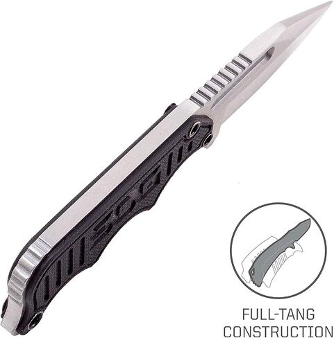 SOG Instinct Mini Small Fixed Blade Knife- 8.75 Inch x 1 Inch x 4 Inch Full Tang Adjustable Clip Belt or Boot Knife with Tactical Knife Sheath and Neck Knife Lanyard (NB1002-CP) in Kuwait