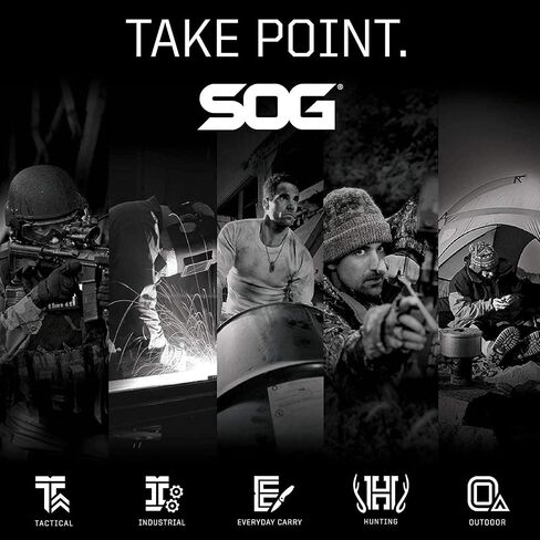 SOG Instinct Mini Small Fixed Blade Knife- 8.75 Inch x 1 Inch x 4 Inch Full Tang Adjustable Clip Belt or Boot Knife with Tactical Knife Sheath and Neck Knife Lanyard (NB1002-CP) in Kuwait
