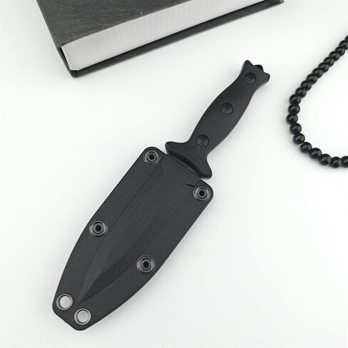 Goshawk 7.3 inch S.S. Fixed Blade Knife with Black Coating 440C Dual Edge Blade, ABS Handle and Knife Sheath for Outdoor, Tactical, Survival and EDC in Saudi Arabia