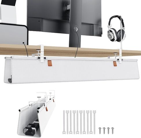 KEEGH No Drill Under Desk Cable Organizer, 30 inch Cord Management in Kuwait