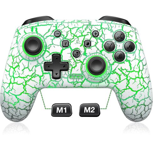 ELISWEEN Switch Controller, Wireless Switch Controller Compatible with Switch Controller 1/Switch 2/Switch Lite/OLED, Wireless Switch Controllers Work with iOS/Android/PC with RGB Light, Programmable in Saudi Arabia