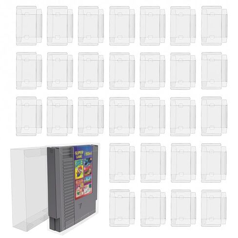 10-Pack Clear Box Protectors Compatible with NES Cartridge – Extra-Thick 0.4mm PET for Secure Storage & Archival Display, Protective Shell Sleeves & Transparent Game Dust Covers in Saudi Arabia