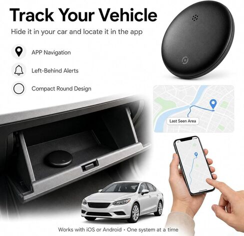 GPS Tracker for Vehicles No Subscription, iOS & Android Dual System in Saudi Arabia