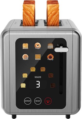 2 Slice Stainless Steel Smart Digital Timer Touch Screen Toaster in Kuwait