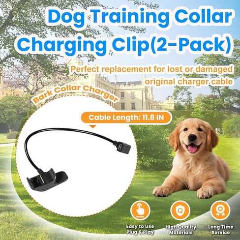 2-Pack Charging Clip for Garmin T5 mini, TT15 mini & PT 10 Dog Tracking Device - Replacement Charger Cable for PRO Series Dog Training Collars & Bark Collars - Replaces 010-11890-10 in Saudi Arabia