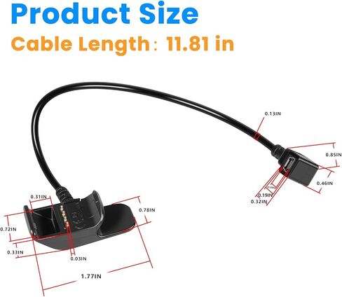 2-Pack Charging Clip for Garmin T5 mini, TT15 mini & PT 10 Dog Tracking Device - Replacement Charger Cable for PRO Series Dog Training Collars & Bark Collars - Replaces 010-11890-10 in Saudi Arabia