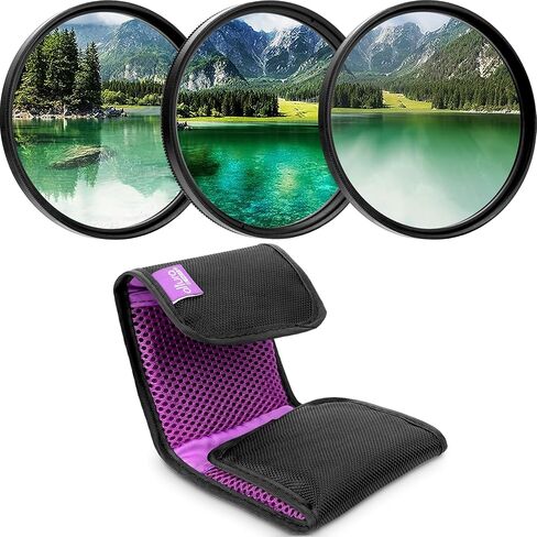Altura Photo 58mm Camera Lens Filter Kit, UV, Polarizing & ND with Case in Saudi Arabia