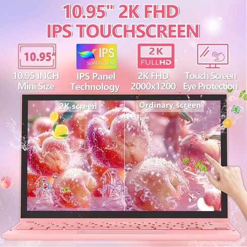 10.95" 2K Touchscreen 2-in-1 Rose Gold Laptop for School & Office in Kuwait