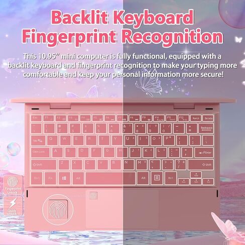 10.95" 2K Touchscreen 2-in-1 Rose Gold Laptop for School & Office in Kuwait