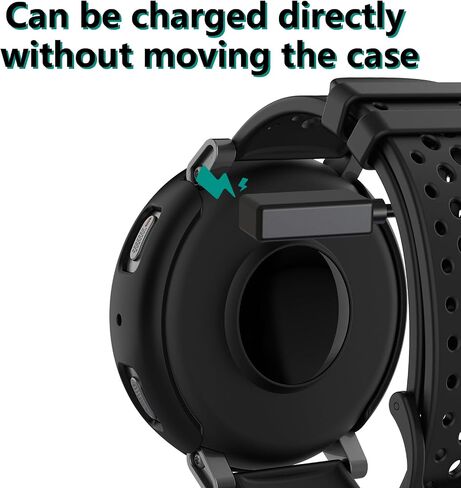 5 Pcs Hard PC Case Compatible with Amazfit Active MAX 48mm, with Tempered Glass, Full Cover, Anti-Scratch, Screen Protector, Transparent, Black, Silver, Blue, Green in Saudi Arabia