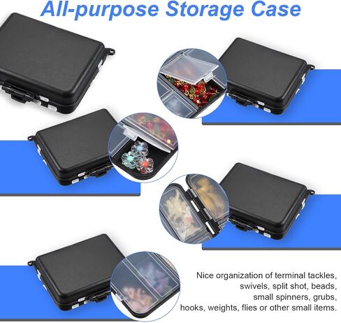 8 Pack Small Tackle Box Organizer Plastic Fishing Storage Containers with Adjustable Dividers, Mini Fly Box for Trout Fishing Gear and Terminal Tackle Accessories in Saudi Arabia