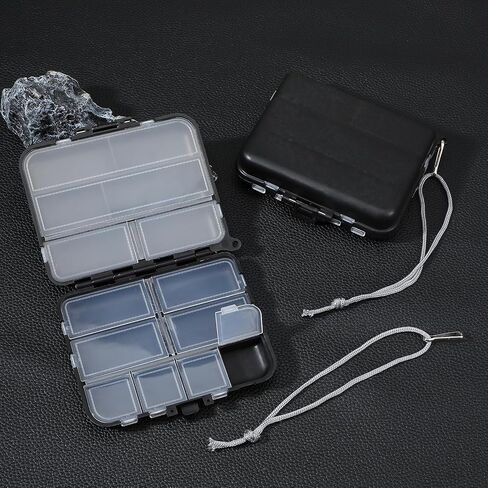 8 Pack Small Tackle Box Organizer Plastic Fishing Storage Containers with Adjustable Dividers, Mini Fly Box for Trout Fishing Gear and Terminal Tackle Accessories in Saudi Arabia