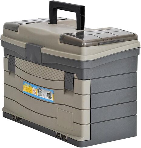 Tackle/Tool Box, Waterproof, 11.81" Width x 9.25" Height, 17.12" Depth, Plastic in Kuwait
