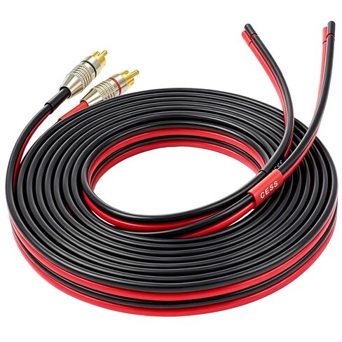 CNCESS RCA Male to Speaker Wire Cable, 14AWG, 1 ft, 2-Pack in Kuwait