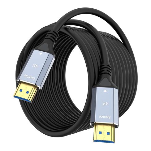 Fiber Optic HDMI Cable, Active Optical Cable (AOC) High Speed HDMI Cord for in-Wall Installation, Home Theater, Projector, TV and Gaming (4K@60Hz, 100, feet) in Saudi Arabia