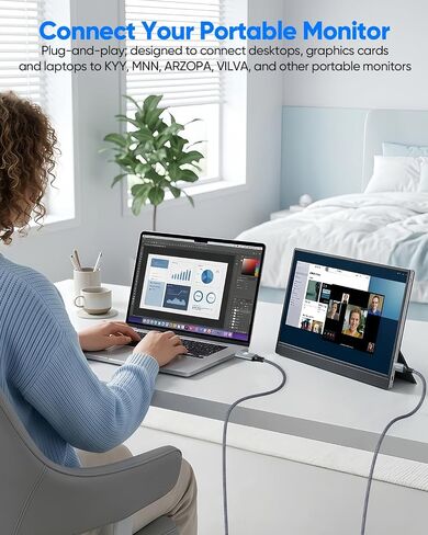 4K Display Port to Mini HDMI Cable 6.6FT, DP to Mini HDMI Cable in Saudi Arabia